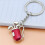 New Golf Tube Keychain 2D Simulation Golf Club Key Ring Golf Gift (Red-Silver) 2