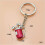 New Golf Tube Keychain 2D Simulation Golf Club Key Ring Golf Gift (Red-Silver) 3