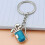 New Golf Tube Keychain 2D Simulation Golf Club Key Ring Golf Gift (Blue-Silver) 2