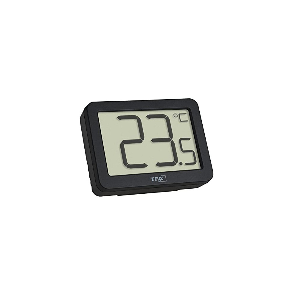 Tfa Dostmann Black Digital Thermometer 30.1065.01 Indoor Temperature Control Maximum Minimum Values Small