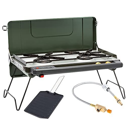 COYOUCO Portable Butane Camping Stove Tabletop Gas Stove Grill BBQ