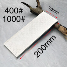 (a-200mm Grit 400 1000) Grain Double Side Diamond Knife Sharpening Stone Ice Skates Metal Plate Guide Stand Base 400 1000 Grit
