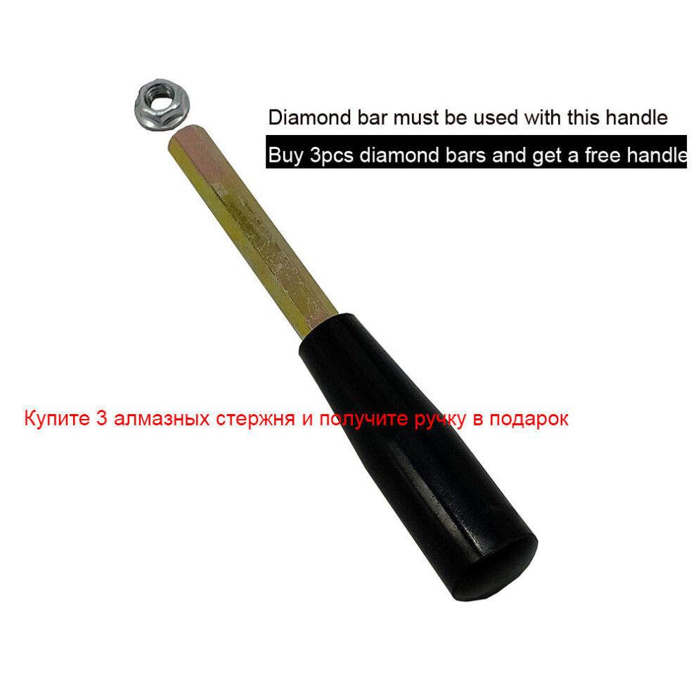 (A-Handle) 6Mm Cylinder Diamond Whetstone Match For Ruixin Rx008 Knife Sharpener Diamond Bar Serrated Knife,Scimitar Knife Tip Grinding 4853843642885