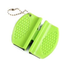 (a-green) 1 Pcs Portable Knife Sharpener Two-stage Butterfly Sharpener Kitchen Knife Accessories Camping Convenient Mini Knife Sharpener