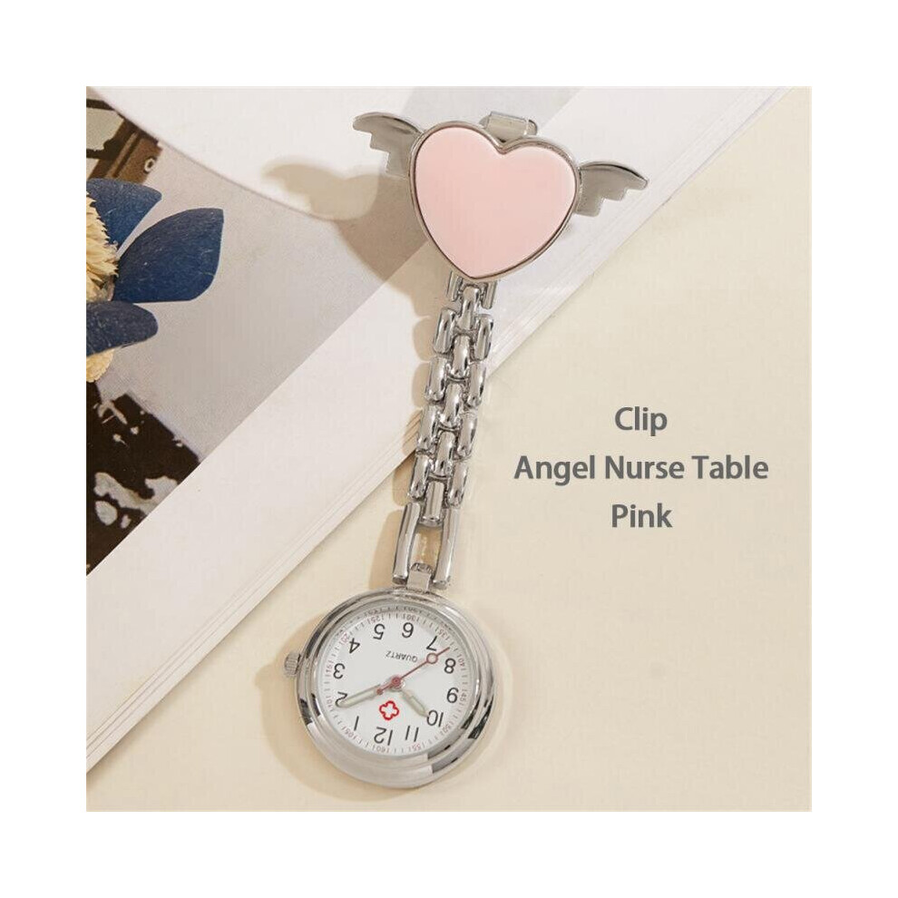 5/10pcs Nurses Watches Doctor Quartz Fob Watches Women Chest Watch Lovely Cartoon Models Love Heart Angel Pocket Watches-image-OPC-PBTJRMF-NEW