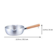 (a-35.5X20X8CM) Pan Pot Sauce Japanese Butter Warmer Saucepan Heating Yukihira Stainless Soup Steel Steamer Noodle Cookware Melt Pour Spout Stew