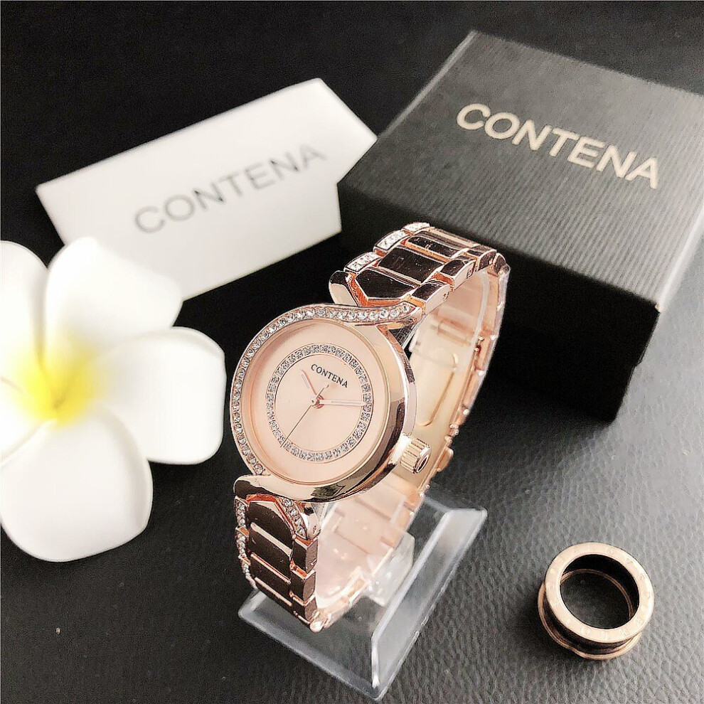 Creative Women Watches Rhinestones Stainless Steel Quartz Watch Bracelet Dress Female Clock montre femme-image-OPC-PBTJHXM-NEW