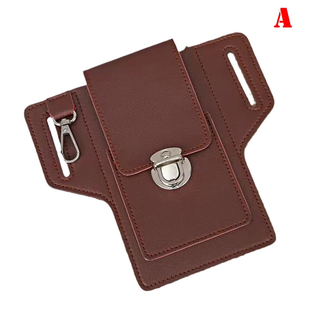 Men Leather Waist Bag Large Capacity Multi-layer Buckle Box Bag Mobile Phone Belt Packs Cigarette Case Pouch Bum Bum Hip Le Q2M5-image-OPC-PBTTYXN-NEW