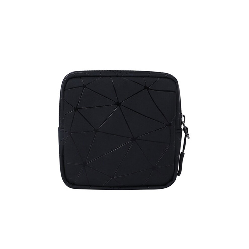 Black Girls Sanitary Napkin Pad Pouch Pu Leather Tampon Storage Bag Makeup Organizer
