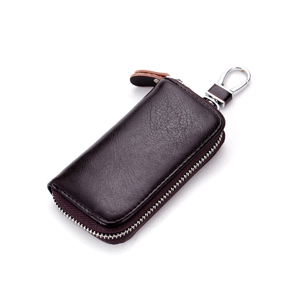 Cow Leather Men Women Car Key Bag Wallet Function Key Case Housekeeper Holders 6 Key Rings Multicoloured 885662849484