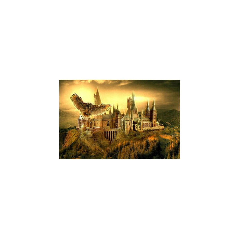 (Hogwarts Castle Eagle (60x50CM)) Hogwarts Harry Potter 5D Diamond Painting Full Drill Embroidery Cross Stitch Kit