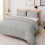 (Grey, King) Plain Dyed Duvet Cover Single Double King Bed Set 1