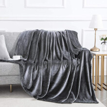 (Grey, King) Moonlight Bedding Large Mink Blanket Multi-use Pet Fleece Throw