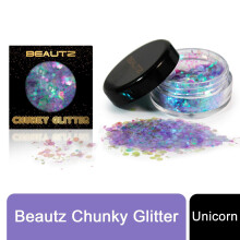 (UNICORN) Beautz Chunky Glitter 10ml pot with 5gram Glitter