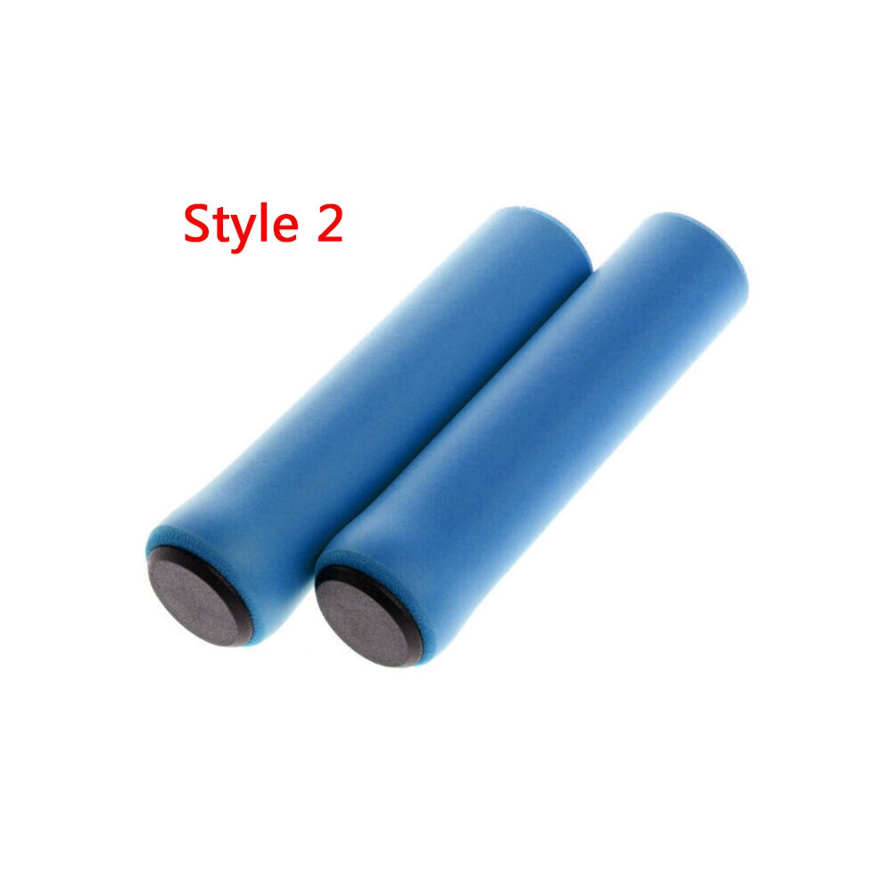 Photos - Grip & Bar End  ODI Bicycle Grips Silicone mtb grips Super Light Non-Slip Handle bar Cover Grips Shock Absorption Bmx(a-Bule 1Pair-style 2)