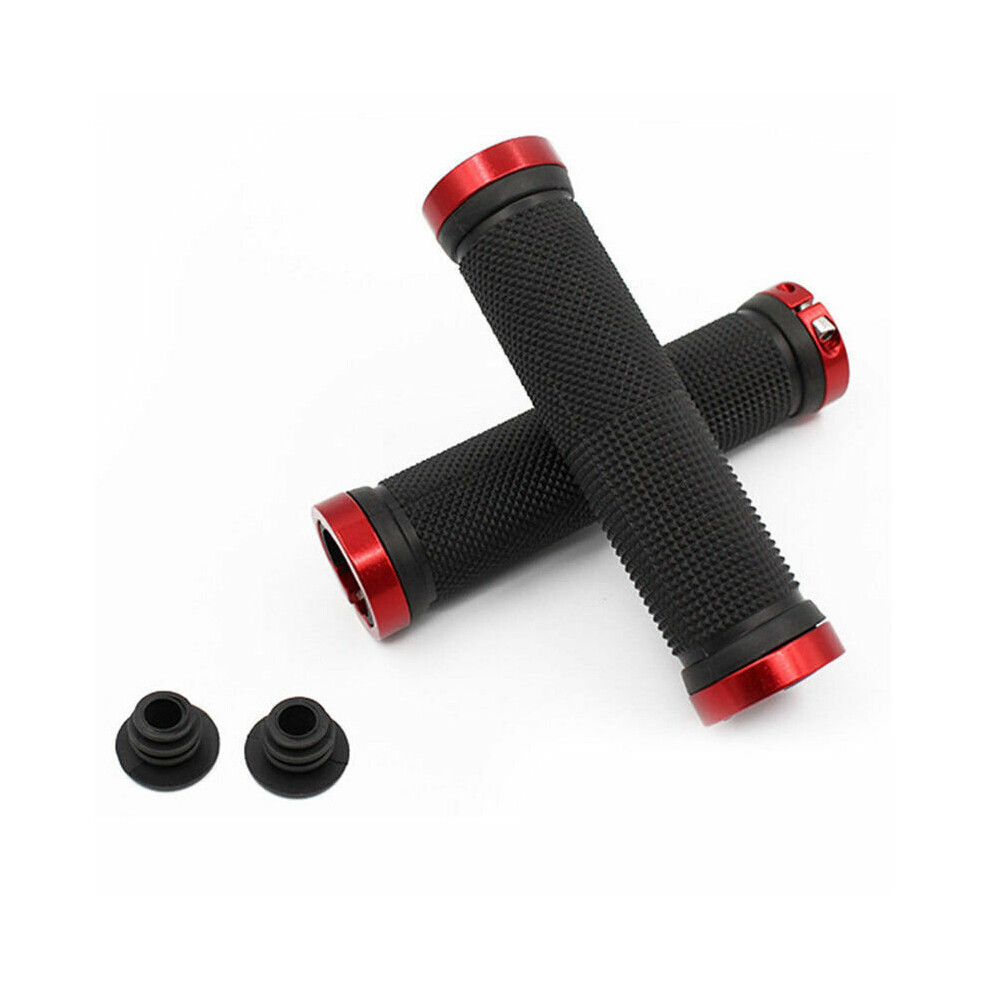 Photos - Grip & Bar End  1 Pair Bicycle Handles Cover Non-slip Aluminum Alloy Handles Cover Sturdy Suitable For Diameter 20-23 Mm Handle Bike(a-red)