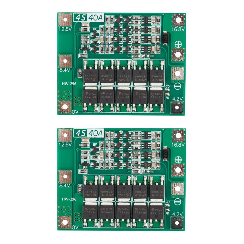 2X 4S 40A -Ion Lithium Battery 18650 Charger Pcb Bms Protection Board For Drill Motor 14.8V 16.8V Cell Module 4762365729090