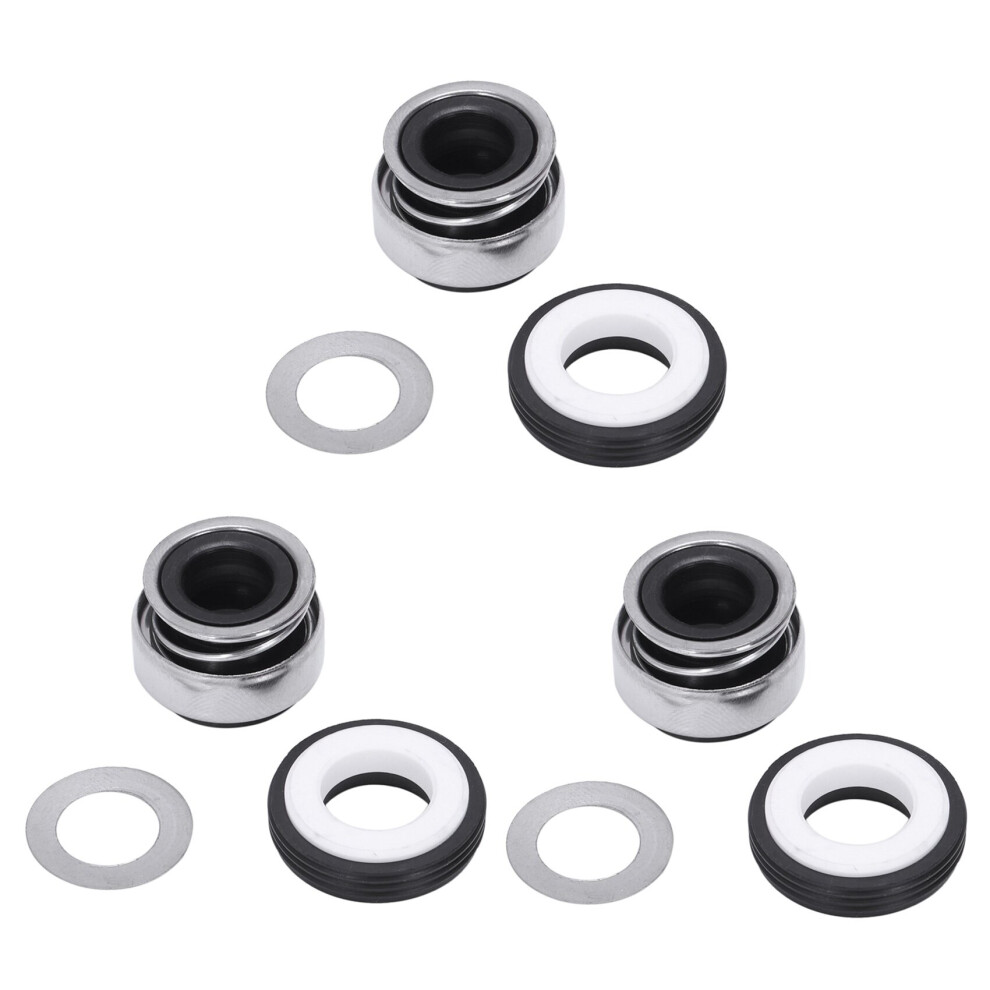 3X 12Mm Coiled Spring Rubber Bellow Pump Mechanical Seal 301-12 4762365708842