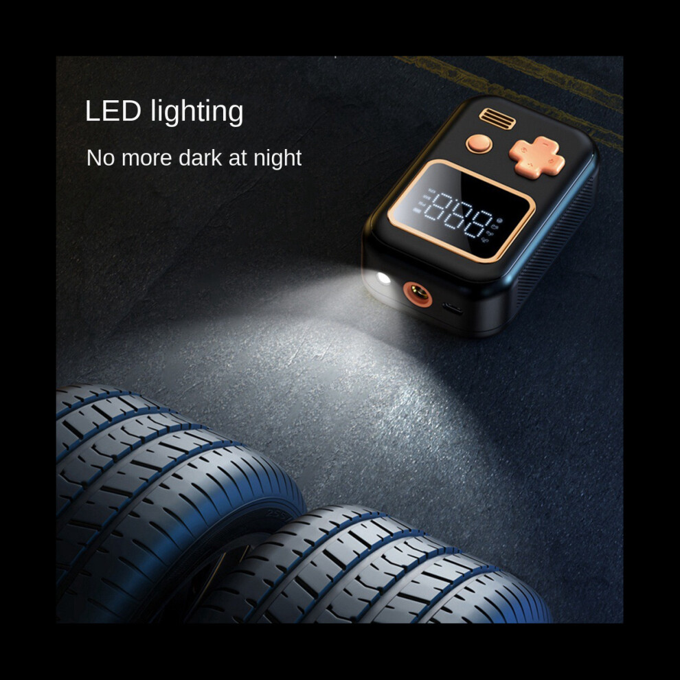 Pompe à air portable pour pneus de voiture et vélo, gonfleur électrique 12 V pour pneus de voiture et vélos avec lumière LED