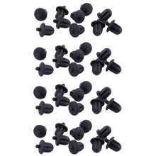 Lot de 40 cache-poussière en caoutchouc noir pour prise de microphone audio PC DVD 6,35 mm