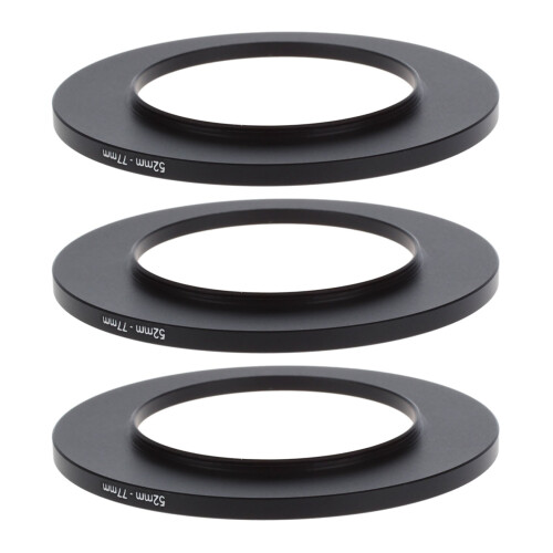 3pcs 52mm-77mm 52-77 Metal Filter Ring Adapter for Camera