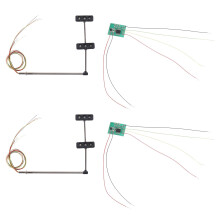 Lot de 2 feux de circulation 3 couleurs à l'échelle Ho Oo, modèle 6 LED pour construction de rue, table de sable, modèle 4