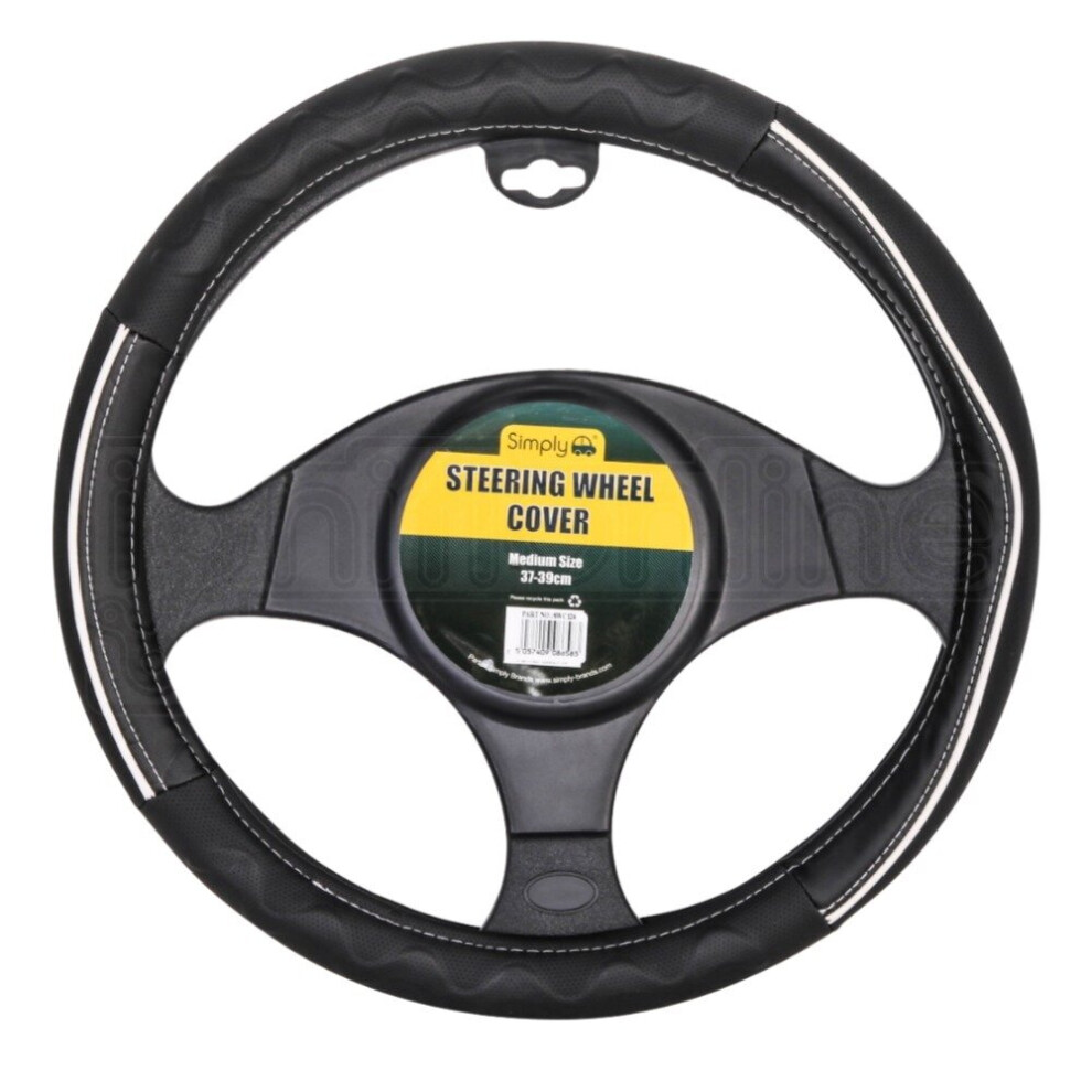 Simply Sports Grip & Steering Wheel Cover Strong Grip Universal Fit Black/White 5037409086583