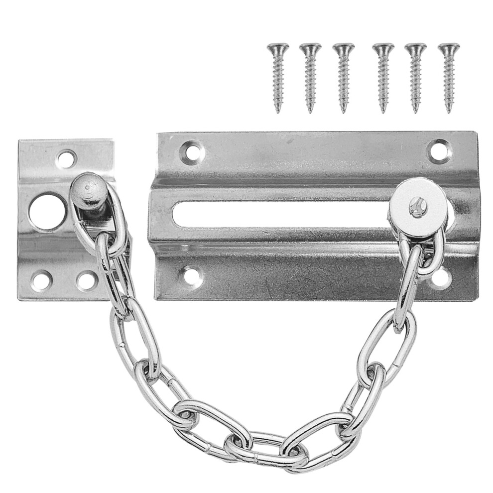 (1 (One) Door Chain , CHROME) 2pk Security Chain for Front Door