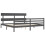 VidaXL (grey, 200 x 200 cm) vidaXL Bed Frame Bedroom Platform Bed Frame Bedstead with Headboard Solid Wood 5