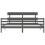 VidaXL (grey, 200 x 200 cm) vidaXL Bed Frame Bedroom Platform Bed Frame Bedstead with Headboard Solid Wood 6