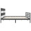 VidaXL (grey, 200 x 200 cm) vidaXL Bed Frame Bedroom Platform Bed Frame Bedstead with Headboard Solid Wood 7