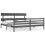 VidaXL (grey, 200 x 200 cm) vidaXL Bed Frame Bedroom Platform Bed Frame Bedstead with Headboard Solid Wood 2