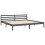 VidaXL (grey, 200 x 200 cm) vidaXL Bed Frame Bedroom Platform Bed Frame Bedstead with Headboard Solid Wood 9