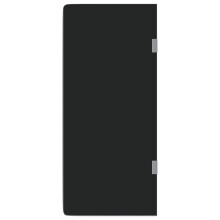 vidaXL Wall-mounted Urinal Privacy Screen Urinal Privacy Black Tempered Glass