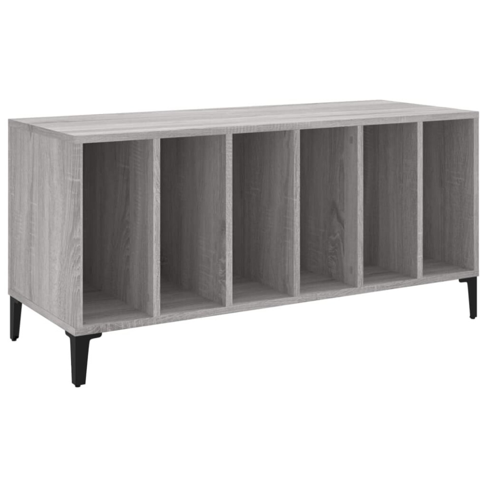 (grey sonoma) vidaXL Record Cabinet Record Player Stand Sideboard Multi Colours Engineered Wood