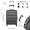 Grey 19/24/28 inch Horizontal Design ABS Hard Shell Suitcase Set 10
