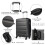 Grey 19/24/28 inch Horizontal Design ABS Hard Shell Suitcase Set 3