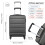 Grey 19/24/28 inch Horizontal Design ABS Hard Shell Suitcase Set 9