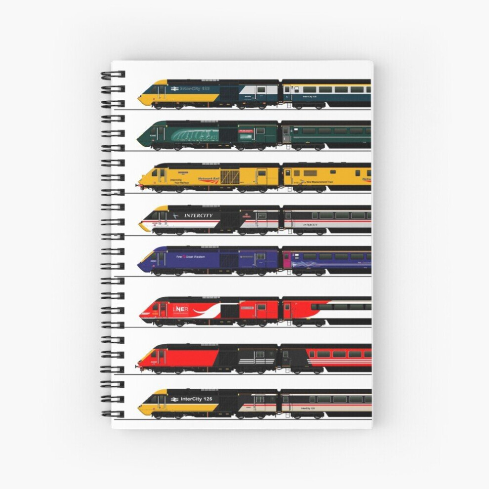 Famgem Spiral Notebook Intercity 125 Hst Locomotives A5 120 Pages
