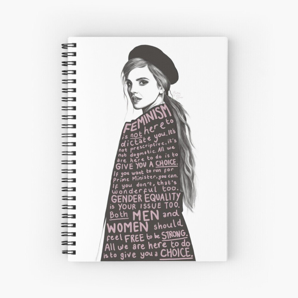 Spiral Notebook Emma Watson Feminism A5 120 Pages-image-OPC-PBVVC2M-NEW