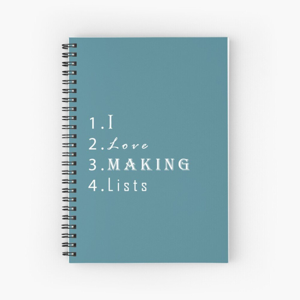 Photos - Notebook Spiral  'I Love Making Lists'  A5 120 Pages