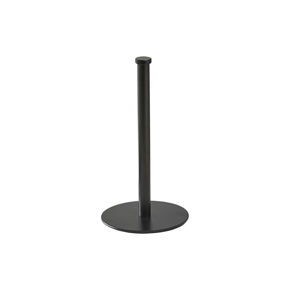 Premium Stainless Steel Floor Standing Paper Towel Roll Holder - Black - for Kitchen Roll - Classic and Fashionable Paper Towel Dispenser