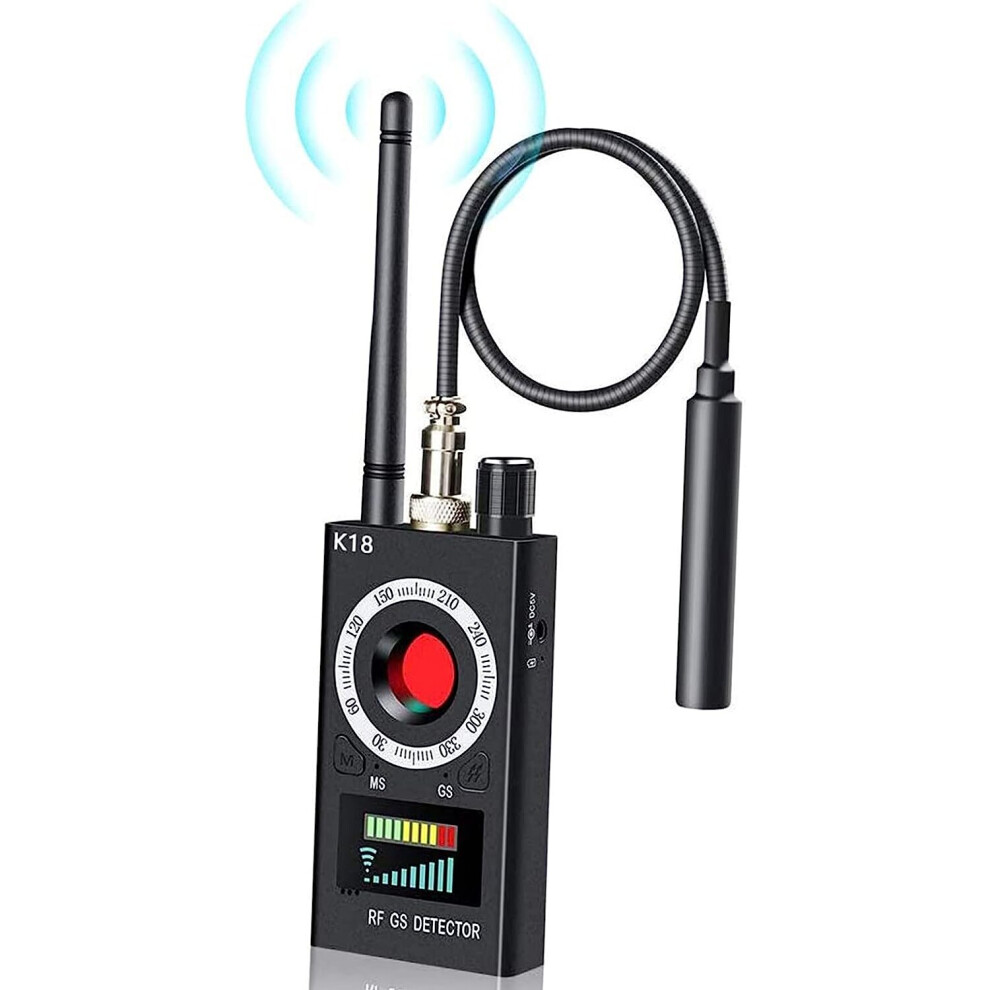 K18 Anti Spy Wireless RF Detector,Anti Spy Hidden Camera Detector,Multi-Function GSM Finder Radar Radio Scanner Wireless Signal Alarm