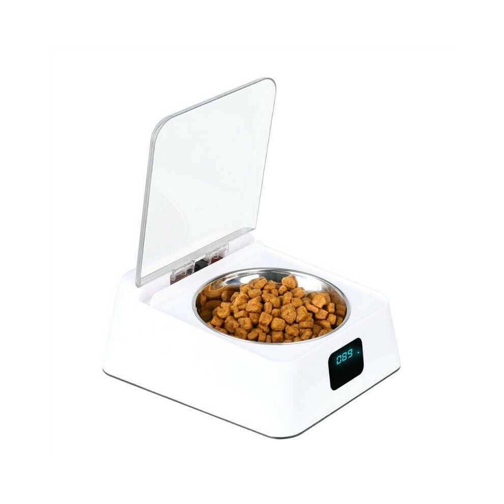 330Ml Infrared Sensor Bowl, Stainless Steel, Auto Open/Close Lid, With Usb Charging Cable, 3-5 Minute Rest, Suitable For Cats, Dogs