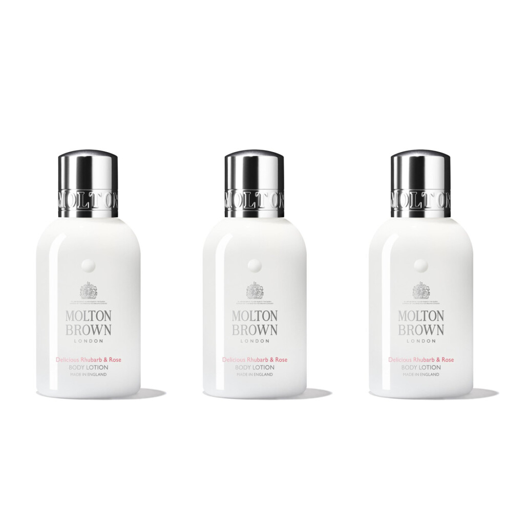 Molton Brown Rhubarb & Rose Body Lotion 3 x 100ml Bottles