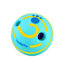 (Blue) Dog Rolling Sound Giggle Ball Self High Molars Relieving Boredom Bite Resistant
