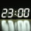 (White) 3D LED Digital Wall Clock Alarm Clock USB Stereo Clock Built-In Automatic Light Sensor 1