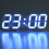 (White) 3D LED Digital Wall Clock Alarm Clock USB Stereo Clock Built-In Automatic Light Sensor 11