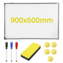 90 x60cm Whiteboard Magnetic Large White Notice Board Home School