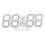 (White) 3D LED Digital Wall Clock Alarm Clock USB Stereo Clock Built-In Automatic Light Sensor 2